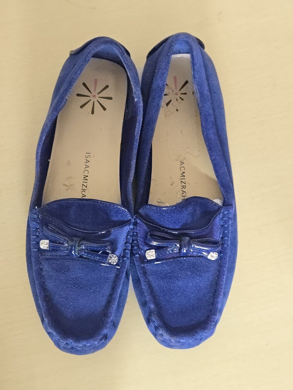 Isaac Mizrahi Live! Suede Loafers - Moccasins - Flats - Royal Blue - Size 6